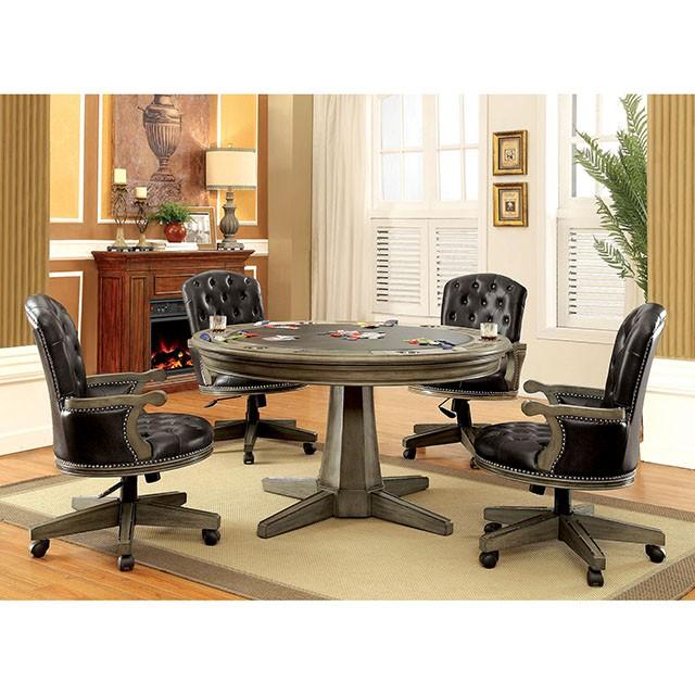 YELENA Gray Game Table - Inland Furniture (San Bernardino, CA)