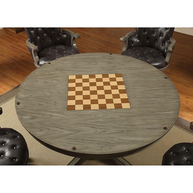YELENA Gray Game Table - Inland Furniture (San Bernardino, CA)
