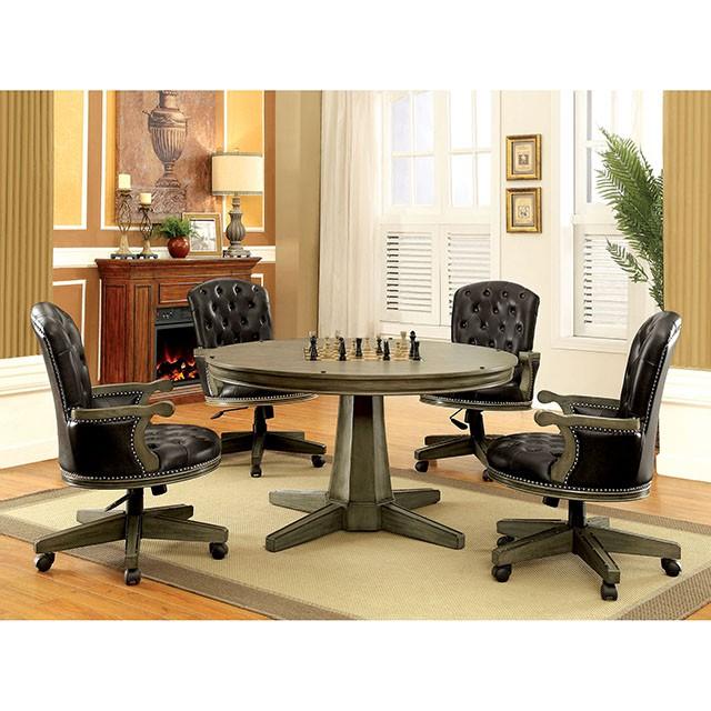YELENA Gray Game Table - Inland Furniture (San Bernardino, CA)