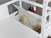 CALLISTUS Twin Workstation Loft Bed, White & Gray - Inland Furniture (San Bernardino, CA)