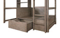 CALLISTUS Twin Workstation Loft Bed, White & Gray - Inland Furniture (San Bernardino, CA)