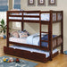 Cameron Dark Walnut, White & Gray Full/Full Bunk Bed - Inland Furniture (San Bernardino, CA)