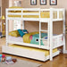 Cameron Dark Walnut, White & Gray Full/Full Bunk Bed - Inland Furniture (San Bernardino, CA)