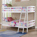 Candice Twin/Twin Bunk Bed White & Gray - Inland Furniture (San Bernardino, CA)