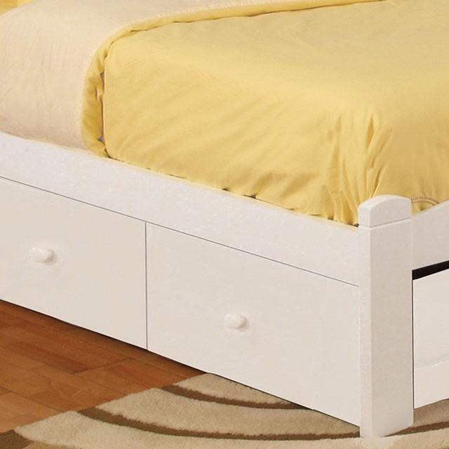 Caren White Twin Bed - Inland Furniture (San Bernardino, CA)