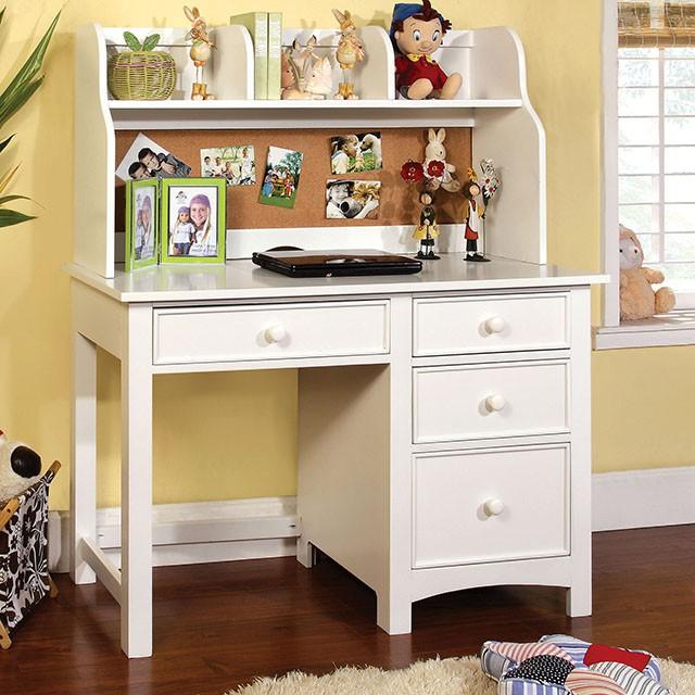 Omnus White Desk - Inland Furniture (San Bernardino, CA)