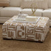 CARLETON Ottoman, Ivory/Tan - Inland Furniture (San Bernardino, CA)