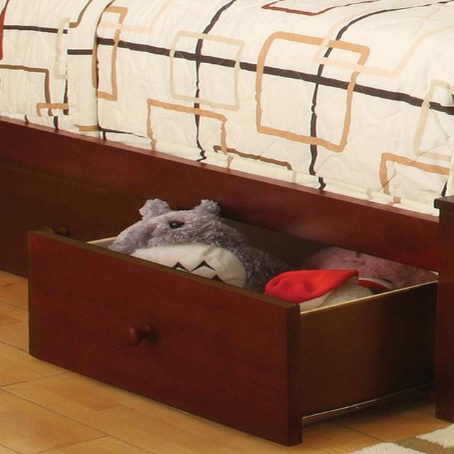 Carus Cherry Twin Bed - Inland Furniture (San Bernardino, CA)
