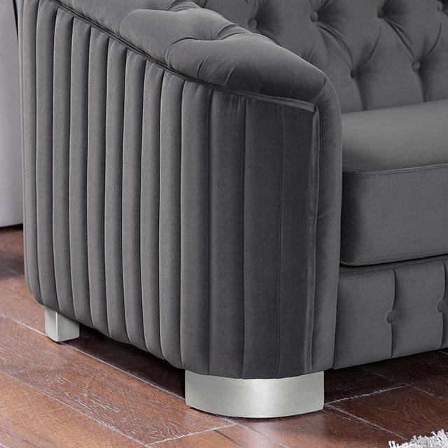 CASTELLON Chair, Dark Gray - Inland Furniture (San Bernardino, CA)