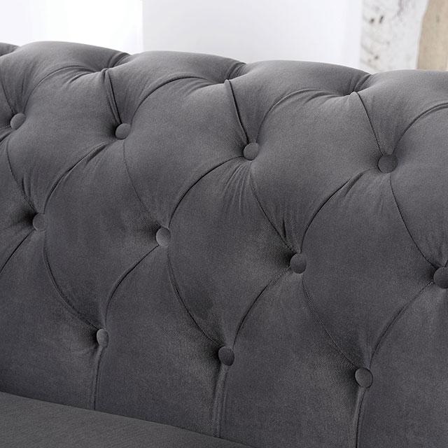 CASTELLON Chair, Dark Gray - Inland Furniture (San Bernardino, CA)