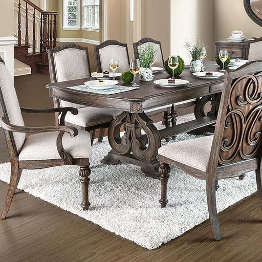 ARCADIA Rustic Natural Tone, Ivory Dining Table - Inland Furniture (San Bernardino, CA)