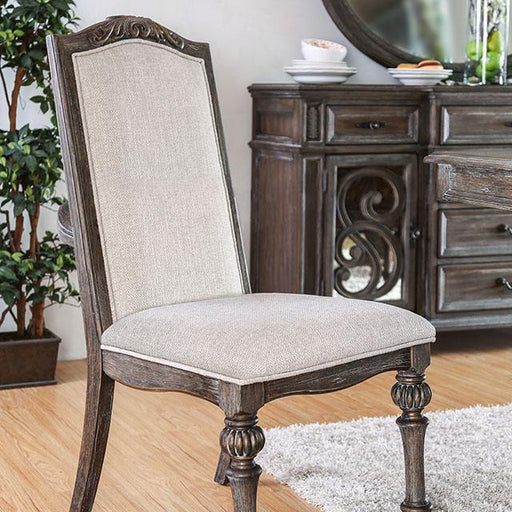 ARCADIA Rustic Natural Tone/ Ivory Side Chair (2/CTN) - Inland Furniture (San Bernardino, CA)
