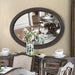 ARCADIA Rustic Natural Tone Mirror, Oval - Inland Furniture (San Bernardino, CA)