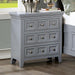 CASTLILE Night Stand w/ USB, Gray - Inland Furniture (San Bernardino, CA)