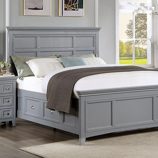 CASTLILE Queen Bed, Gray - Inland Furniture (San Bernardino, CA)