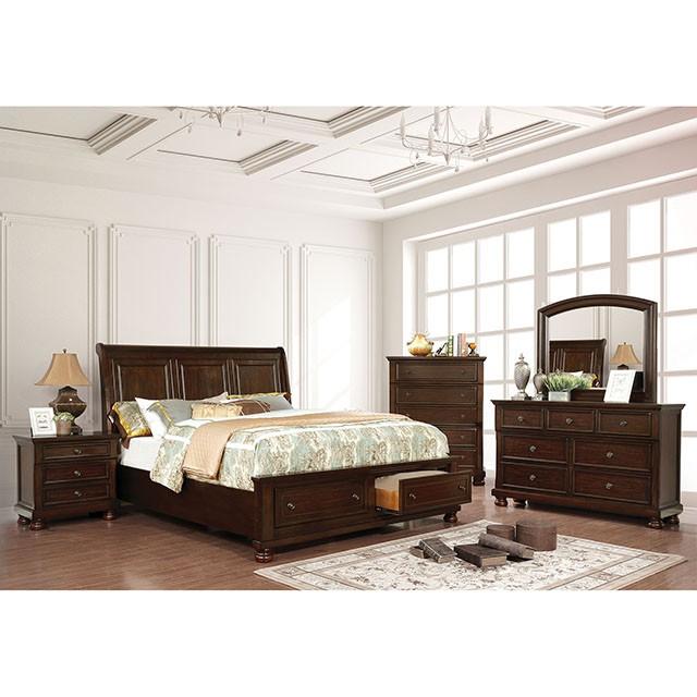 Castor Bed Black, Chrome, & White - Inland Furniture (San Bernardino, CA)