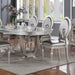 CATHALINA Oval Dining Table, Silver - Inland Furniture (San Bernardino, CA)