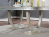 CATHALINA Oval Dining Table, Silver - Inland Furniture (San Bernardino, CA)