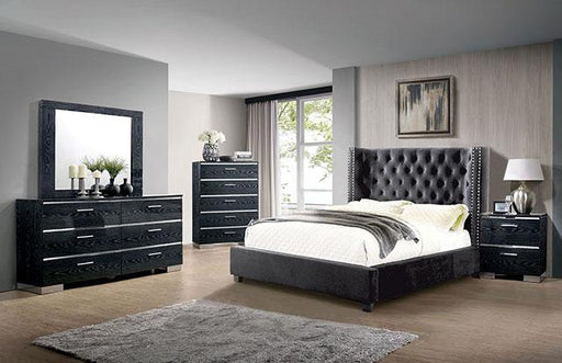 Cayla Bed Silver & Grey - Inland Furniture (San Bernardino, CA)