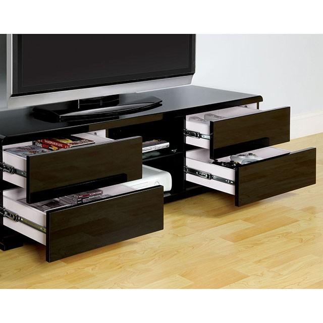 Cerro Black 59" TV Console, Black - Inland Furniture (San Bernardino, CA)