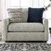 CHANCERY Chair & Half, Gray/Navy - Inland Furniture (San Bernardino, CA)
