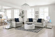 CHANCERY Chair & Half, Gray/Navy - Inland Furniture (San Bernardino, CA)