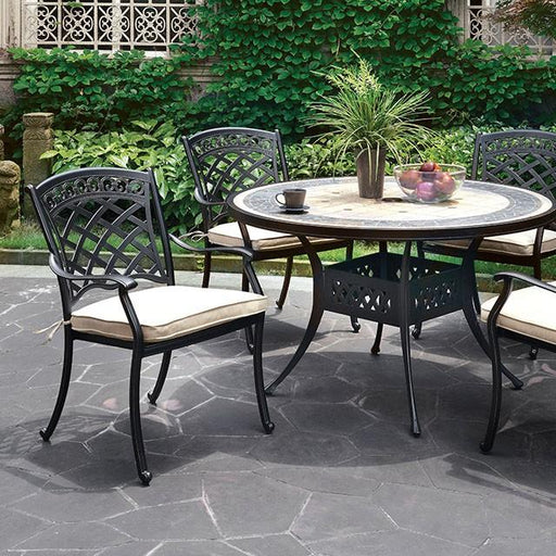 Charissa Round Patio Table - Inland Furniture (San Bernardino, CA)