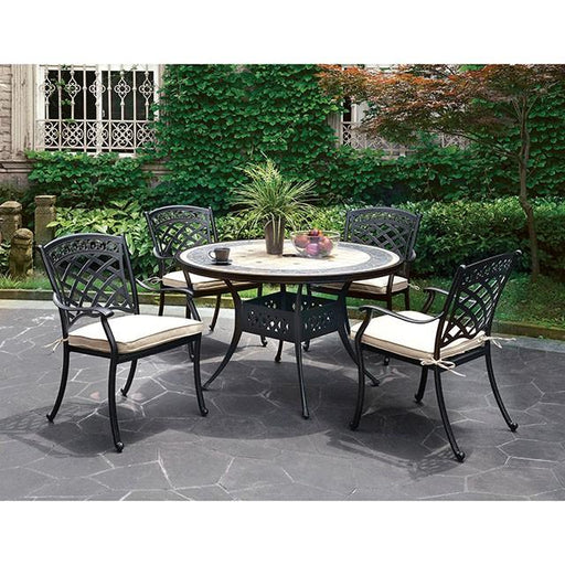 Charissa Round Patio Table - Inland Furniture (San Bernardino, CA)