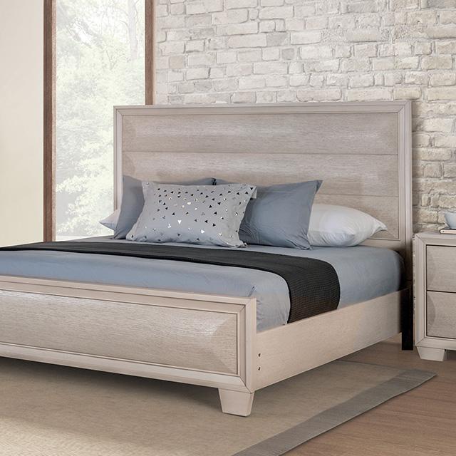 Chemnitz Bed Espresso & White - Inland Furniture (San Bernardino, CA)
