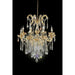 Christiana Gold 35"H Ceiling Lamp Gold, Hanging Crystal - Inland Furniture (San Bernardino, CA)