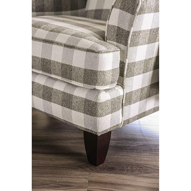 Christine Light Gray Chair - Inland Furniture (San Bernardino, CA)