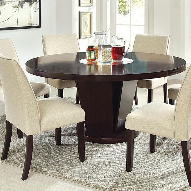 Cimma Espresso Round Dining Table - Inland Furniture (San Bernardino, CA)