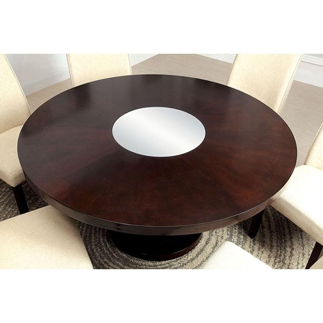 Cimma Espresso Round Dining Table - Inland Furniture (San Bernardino, CA)
