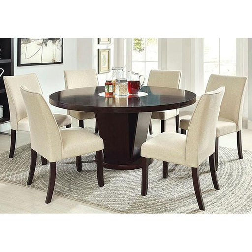 Cimma Espresso Round Dining Table - Inland Furniture (San Bernardino, CA)