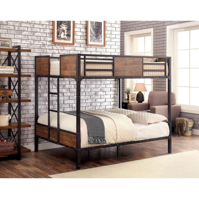 CLAPTON Black Full/Full Bunk Bed - Inland Furniture (San Bernardino, CA)