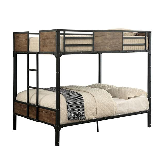 CLAPTON Black Full/Full Bunk Bed - Inland Furniture (San Bernardino, CA)
