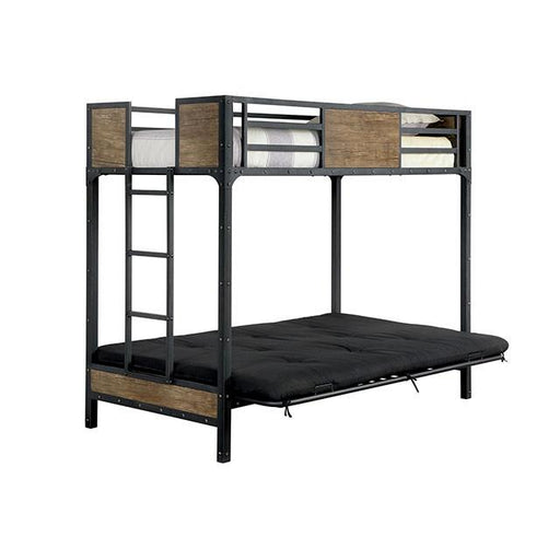 CLAPTON Black Twin Bed w/ Futon Base - Inland Furniture (San Bernardino, CA)