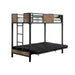 CLAPTON Black Twin Bed w/ Futon Base - Inland Furniture (San Bernardino, CA)