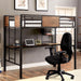CLAPTON Black Twin Bed w/ Workstation - Inland Furniture (San Bernardino, CA)