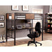 CLAPTON Black Twin Bed w/ Workstation - Inland Furniture (San Bernardino, CA)