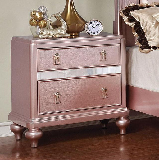Ariston Rose Gold Night Stand - Inland Furniture (San Bernardino, CA)