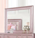 Ariston Rose Pink Mirror - Inland Furniture (San Bernardino, CA)