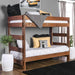 Arlette Twin/Twin Bunk Bed Brown, Black, Gray, & White - Inland Furniture (San Bernardino, CA)