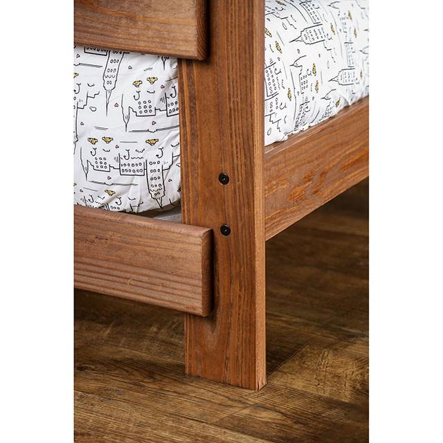 Arlette Twin/Twin Bunk Bed Brown, Black, Gray, & White - Inland Furniture (San Bernardino, CA)