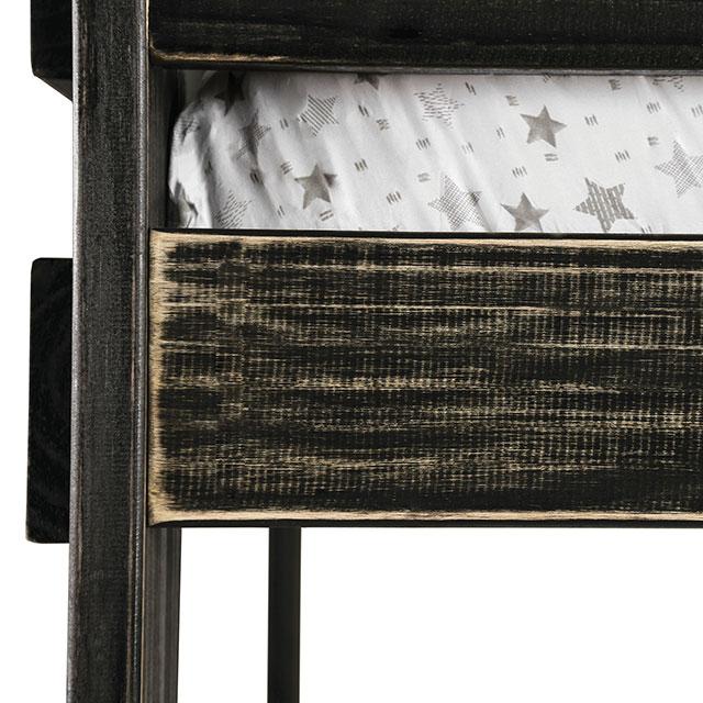 Arlette Twin/Twin Bunk Bed Brown, Black, Gray, & White - Inland Furniture (San Bernardino, CA)