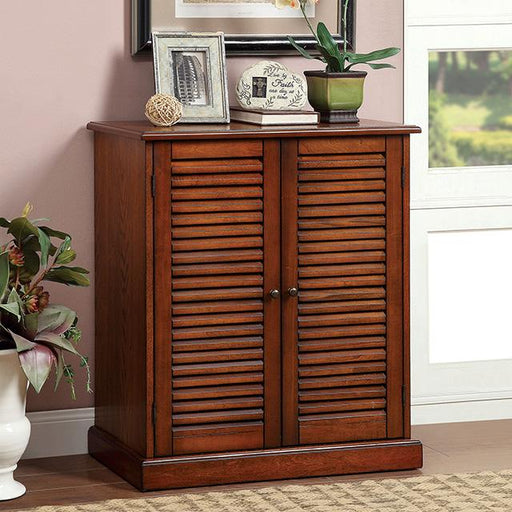Della Oak Shoe Cabinet - Inland Furniture (San Bernardino, CA)