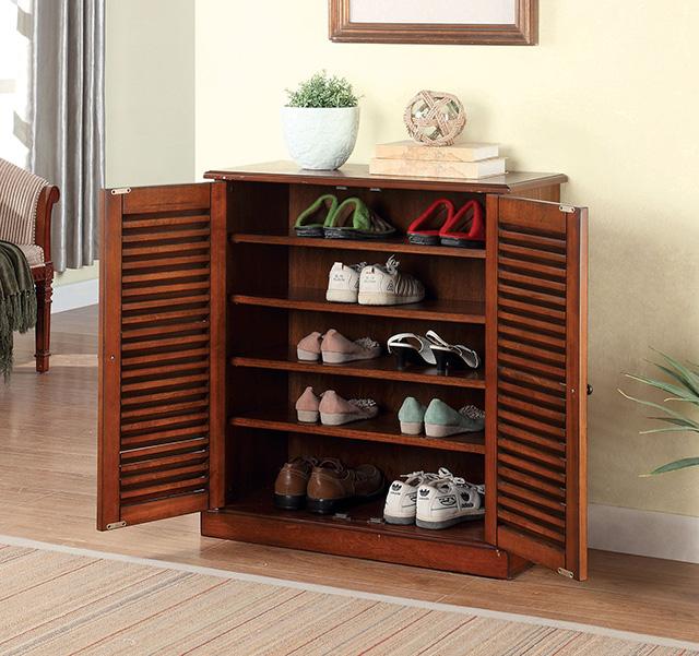 Della Oak Shoe Cabinet - Inland Furniture (San Bernardino, CA)