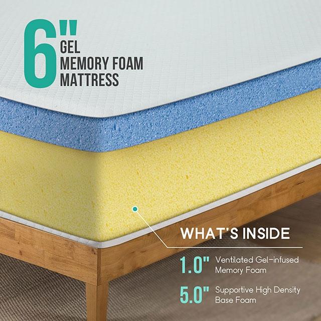 Artemisia 6" Full, Queen, & Twin Memory Foam Mattress - Inland Furniture (San Bernardino, CA)
