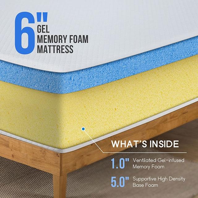 Artemisia 6" Full, Queen, & Twin Memory Foam Mattress - Inland Furniture (San Bernardino, CA)