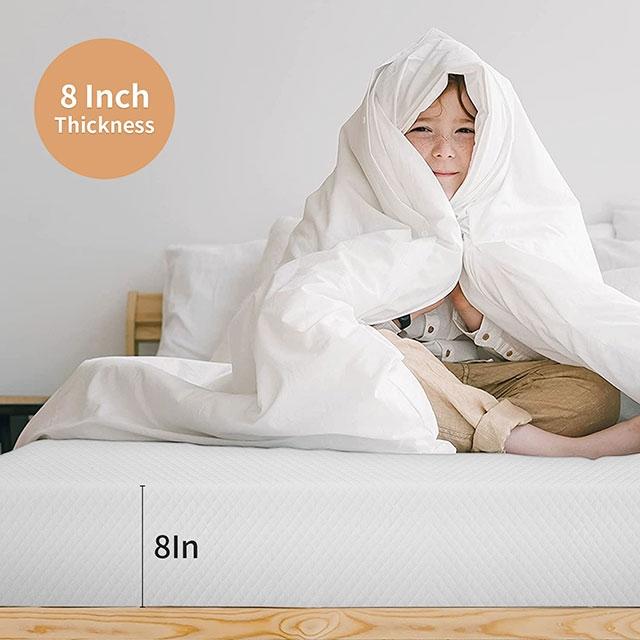 Artemisia 8" Memory Foam Mattress White - Inland Furniture (San Bernardino, CA)